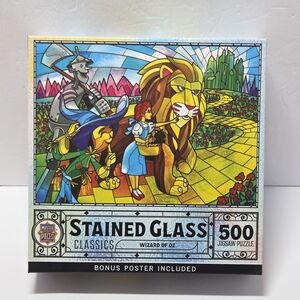 Stained‎ Glass Wizard of Oz 500 Piece Puzzle